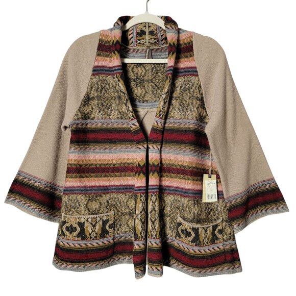 Stetson Womens Boho Western Tribal Aztec Lambswool Southwest Cardigan Small - Picture 1 of 7
